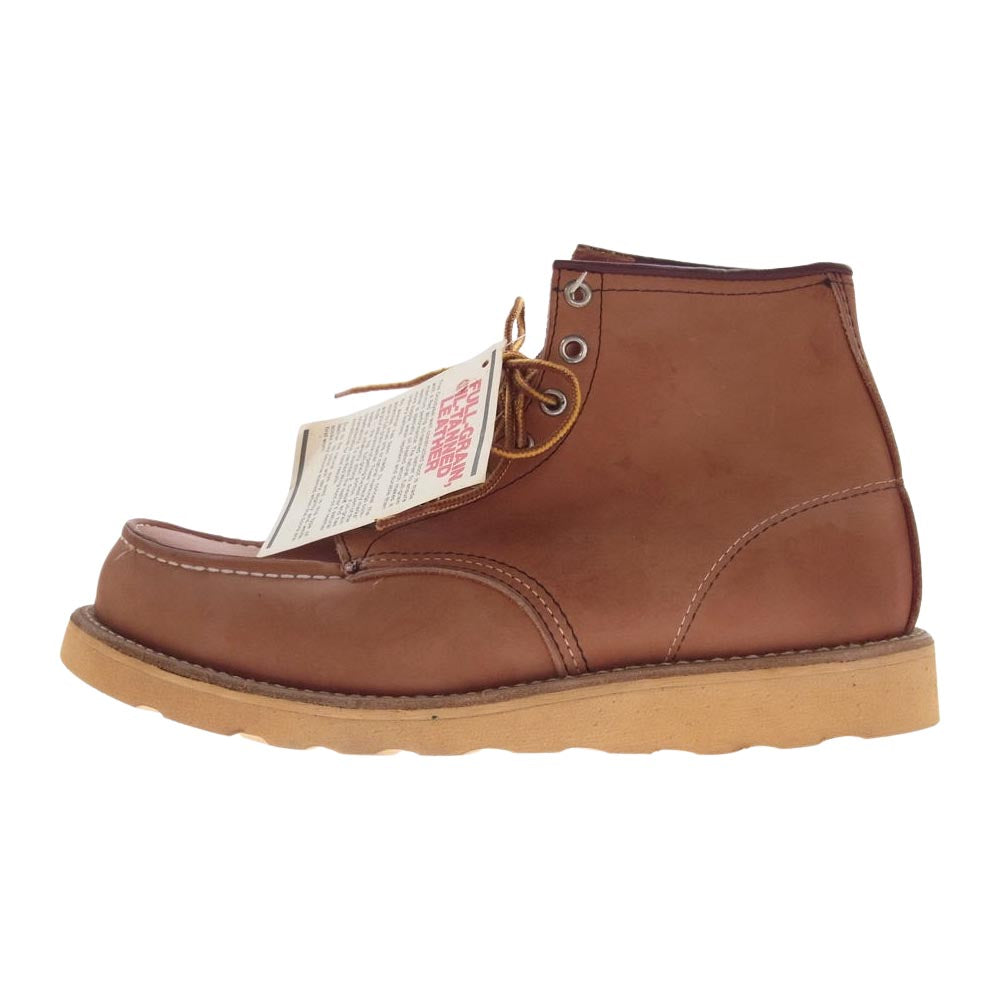 RED WING レッドウィング 875-1 デットストック USA製 アイリッシュセッター 80s~90s カンヌキ無 犬タグ モックトゥ ブーツ ライトブラウン系 9E【中古】