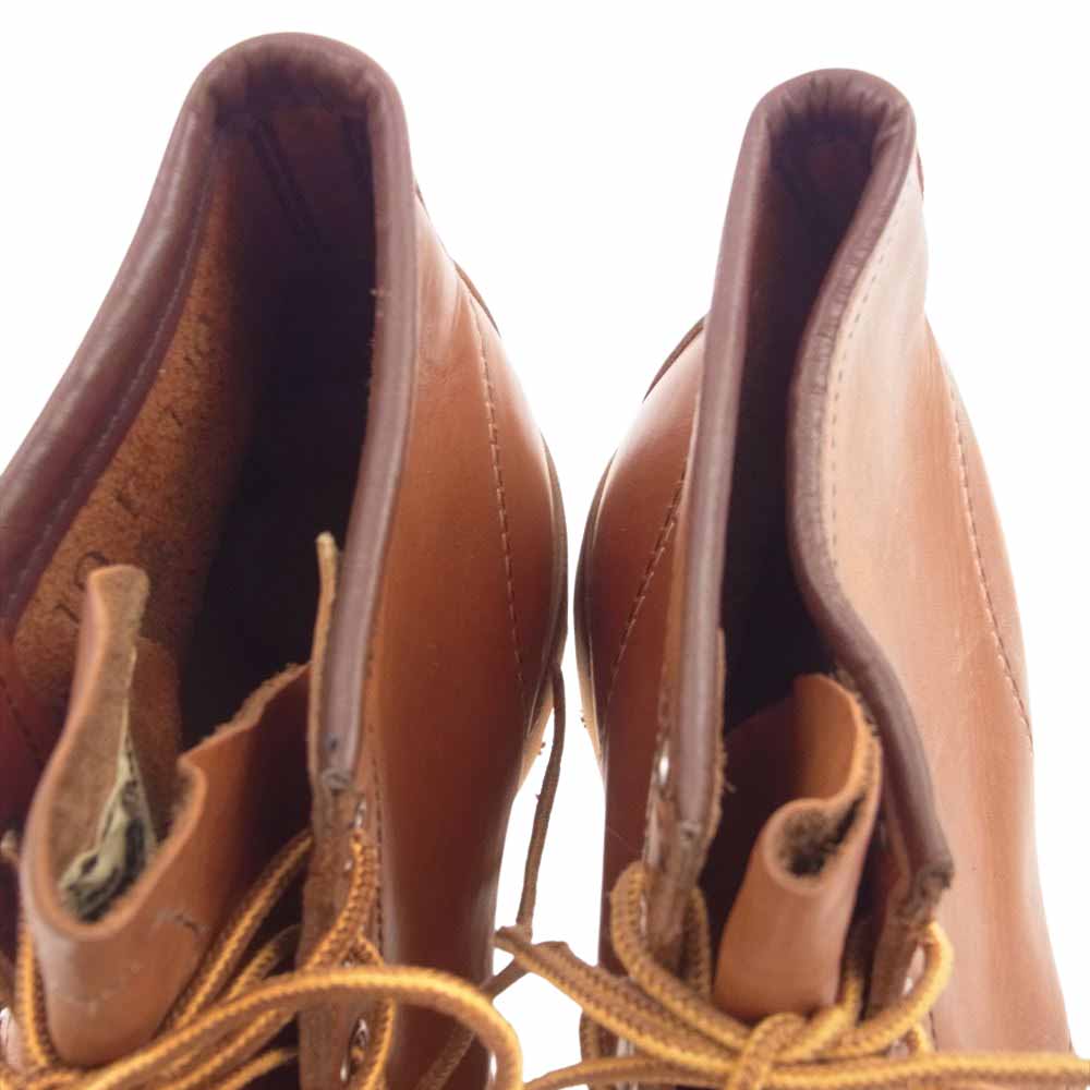 RED WING レッドウィング 875-1 デットストック USA製 アイリッシュセッター 70s~80s  カンヌキ 犬タグ モックトゥ ブーツ ブラウン系 10E【中古】