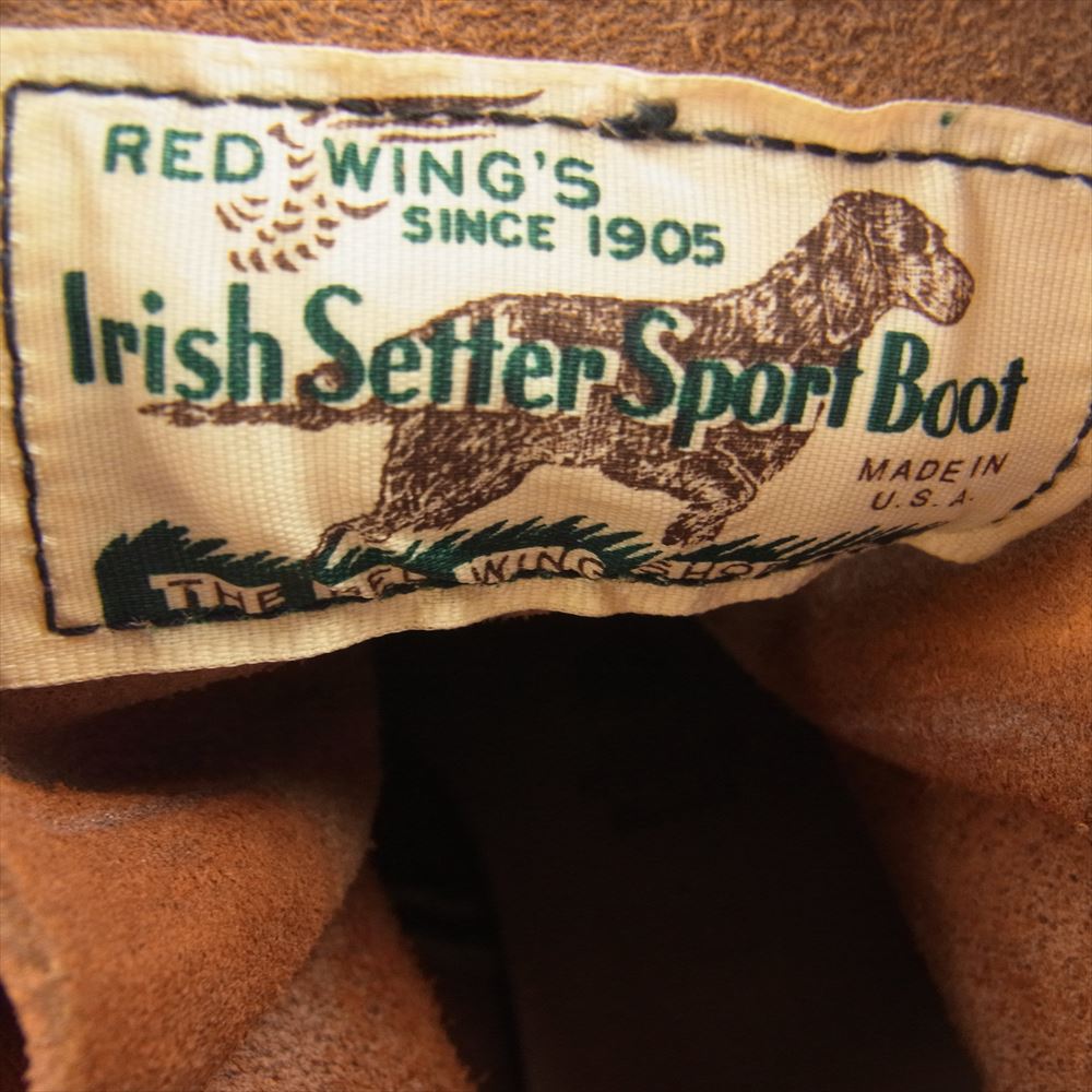 RED WING レッドウィング 875-1 デットストック USA製 アイリッシュセッター 70s~80s  カンヌキ 犬タグ モックトゥ ブーツ ブラウン系 10E【中古】