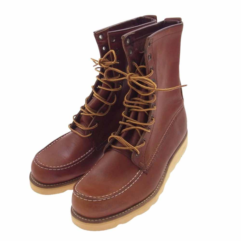RED WING レッドウィング 877 デットストック USA製 DU-FLEX ソール 70s~80s カンヌキ 犬タグ クラシックモック ブラウン系 9D【中古】