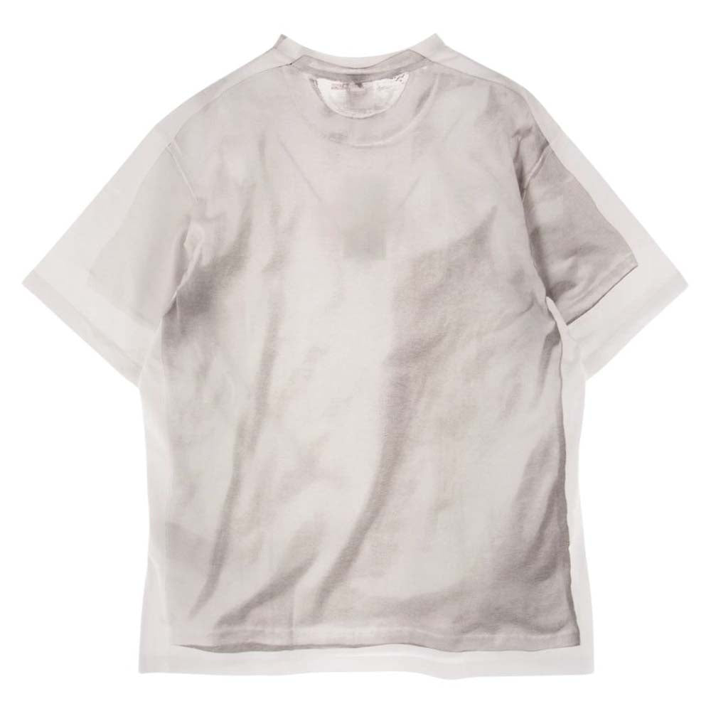 Supreme シュプリーム 24SS × MM6 Maison Margiela Box Logo Tee エムエムシックス メゾンマルジェラ 転写プリント ボックスロゴ 半袖 クルーネック Tシャツ ホワイト系 グレー系 M【極上美品】【中古】