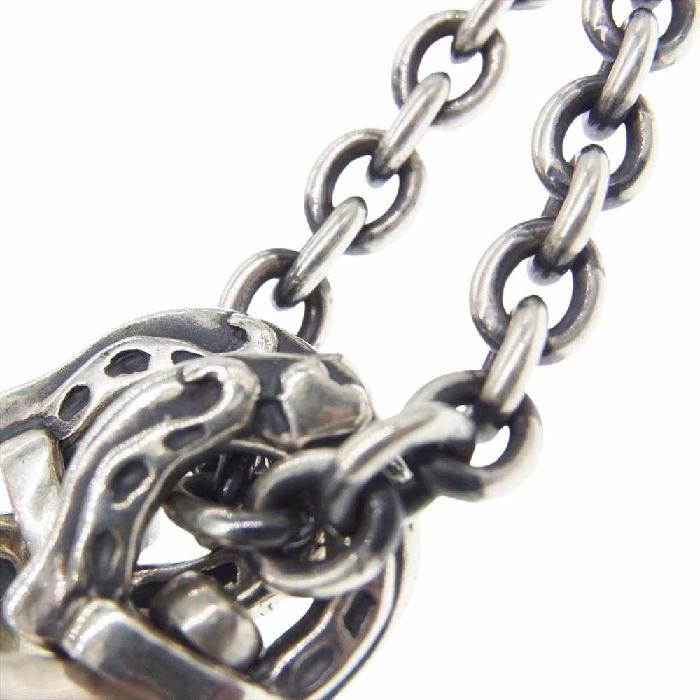 GALCIA ガルシア × GANGSTERVILLE DICE NECKLESS SILVER BRASS ギャングスタービル ダイヤ ダイス ホースシュー チェーン ネックレス シルバー系【中古】