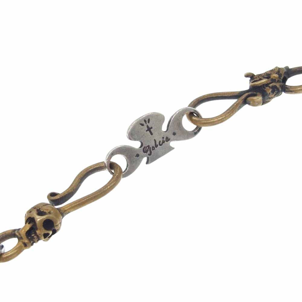 GALCIA ガルシア × GANGSTERVILLE DICE NECKLESS SILVER BRASS ギャングスタービル ダイヤ ダイス ホースシュー チェーン ネックレス シルバー系【中古】