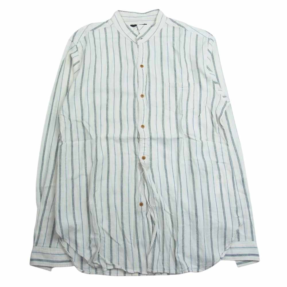 ジャーナルスタンダード J.S HOMESTEAD ホームステッドシャツ ストライプ シャツ ホワイト系 L【中古】