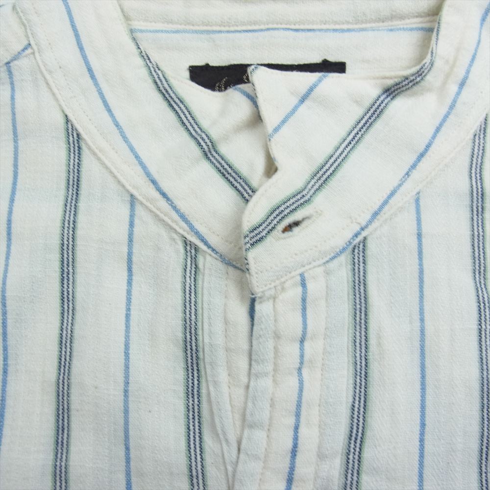 ジャーナルスタンダード J.S HOMESTEAD ホームステッドシャツ ストライプ シャツ ホワイト系 L【中古】