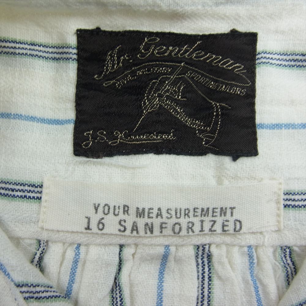 ジャーナルスタンダード J.S HOMESTEAD ホームステッドシャツ ストライプ シャツ ホワイト系 L【中古】