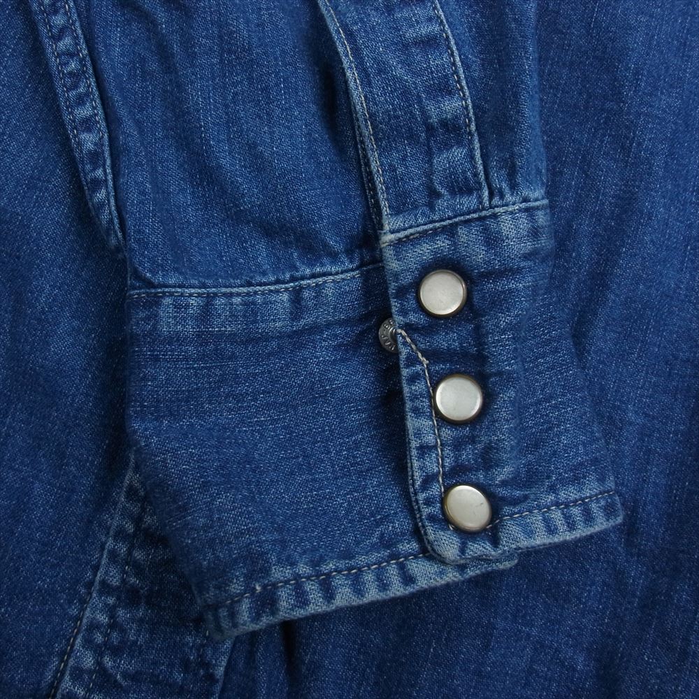 orSlow オアスロウ ウエスタン デニム シャツ インディゴブルー系 3【中古】