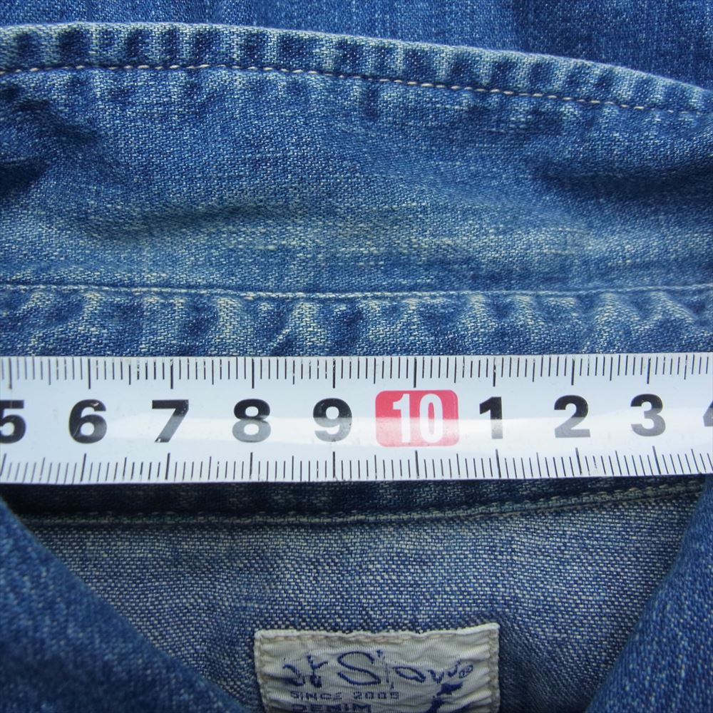 orSlow オアスロウ ウエスタン デニム シャツ インディゴブルー系 3【中古】