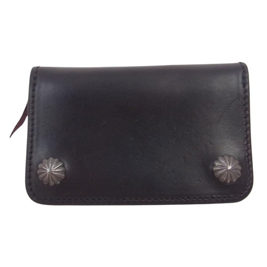 LARRY SMITH ラリースミス TRUCKERS WALLET トラッカーズ ウォレット シェルコンチョ ギャランティカード付属 ブラック系【中古】