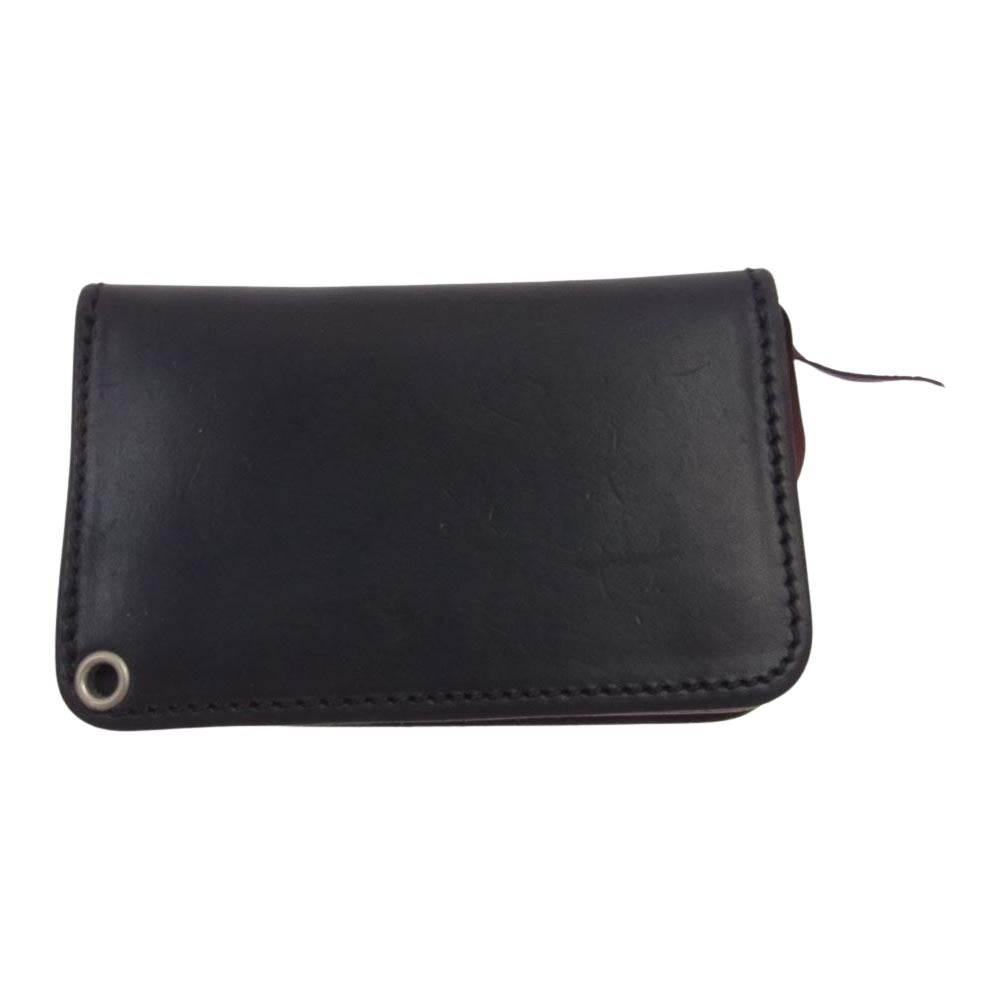 LARRY SMITH ラリースミス TRUCKERS WALLET トラッカーズ ウォレット シェルコンチョ ギャランティカード付属 ブラック系【中古】