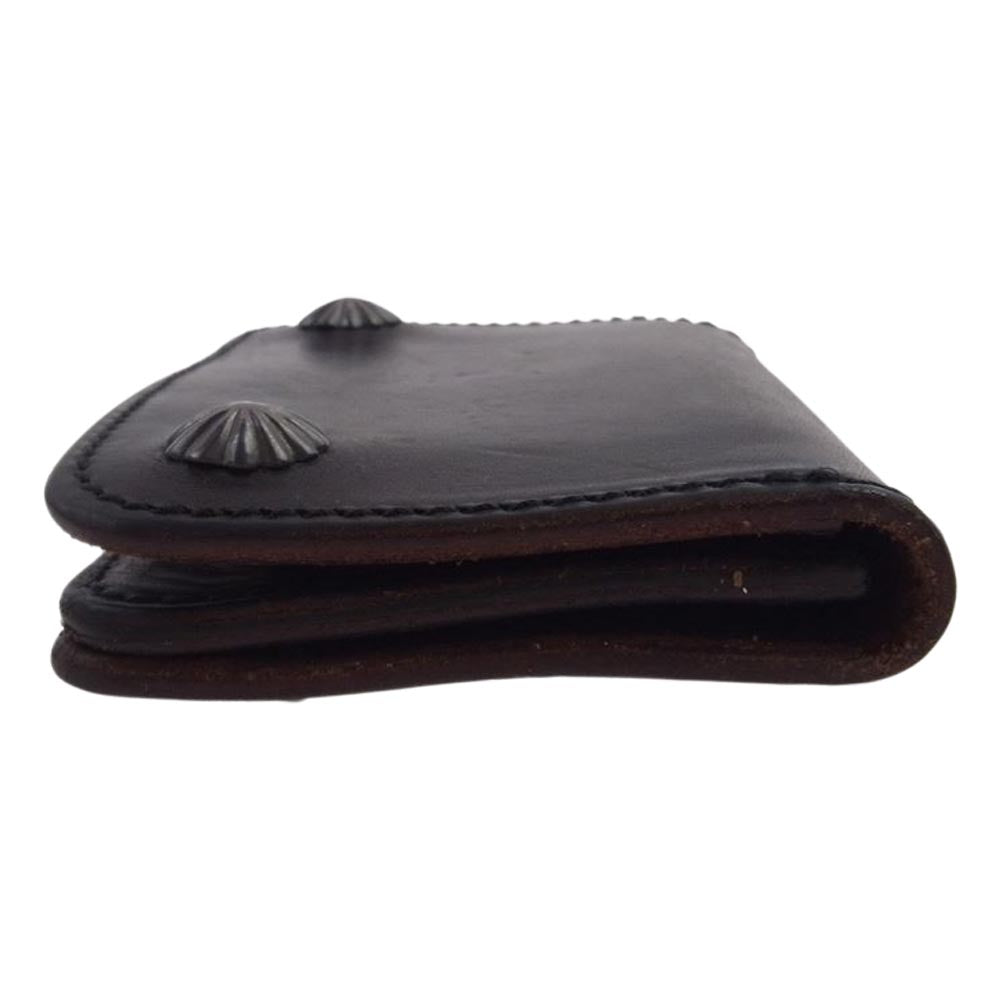 LARRY SMITH ラリースミス TRUCKERS WALLET トラッカーズ ウォレット シェルコンチョ ギャランティカード付属 ブラック系【中古】