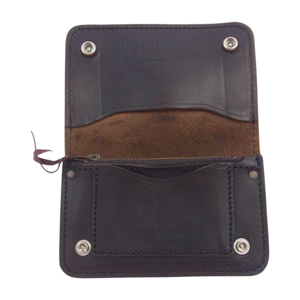 LARRY SMITH ラリースミス TRUCKERS WALLET トラッカーズ ウォレット シェルコンチョ ギャランティカード付属 ブラック系【中古】