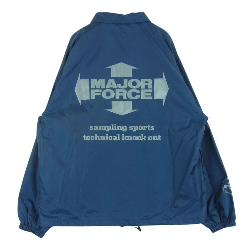NEIGHBORHOOD ネイバーフッド 23AW 232TSMFN-JKM01S NH X MAJOR FORCE WINDBREAKER JACKET ウィンドブレーカー コーチ ジャケット ネイビー系 L【美品】【中古】
