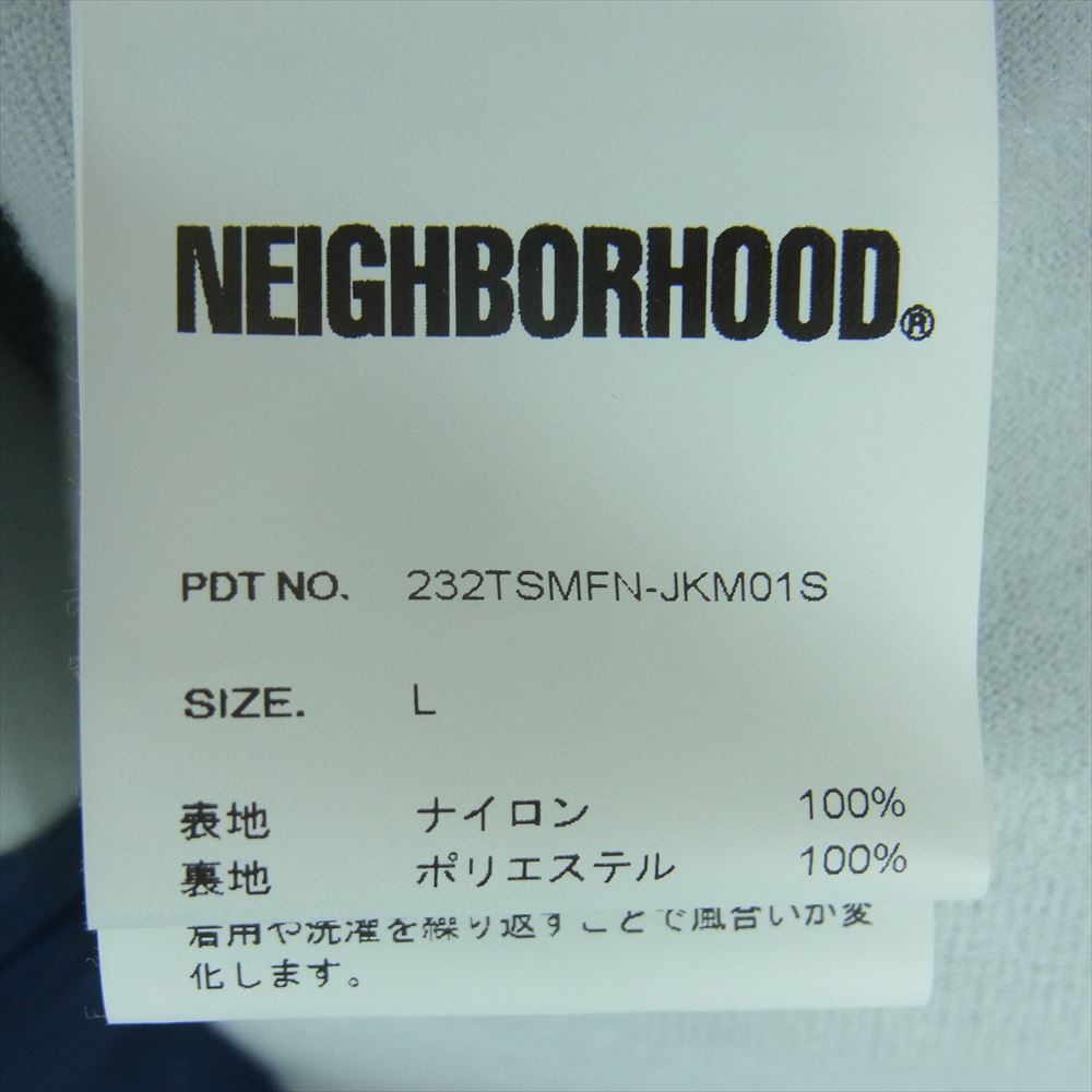 NEIGHBORHOOD ネイバーフッド 23AW 232TSMFN-JKM01S NH X MAJOR FORCE WINDBREAKER JACKET ウィンドブレーカー コーチ ジャケット ネイビー系 L【美品】【中古】