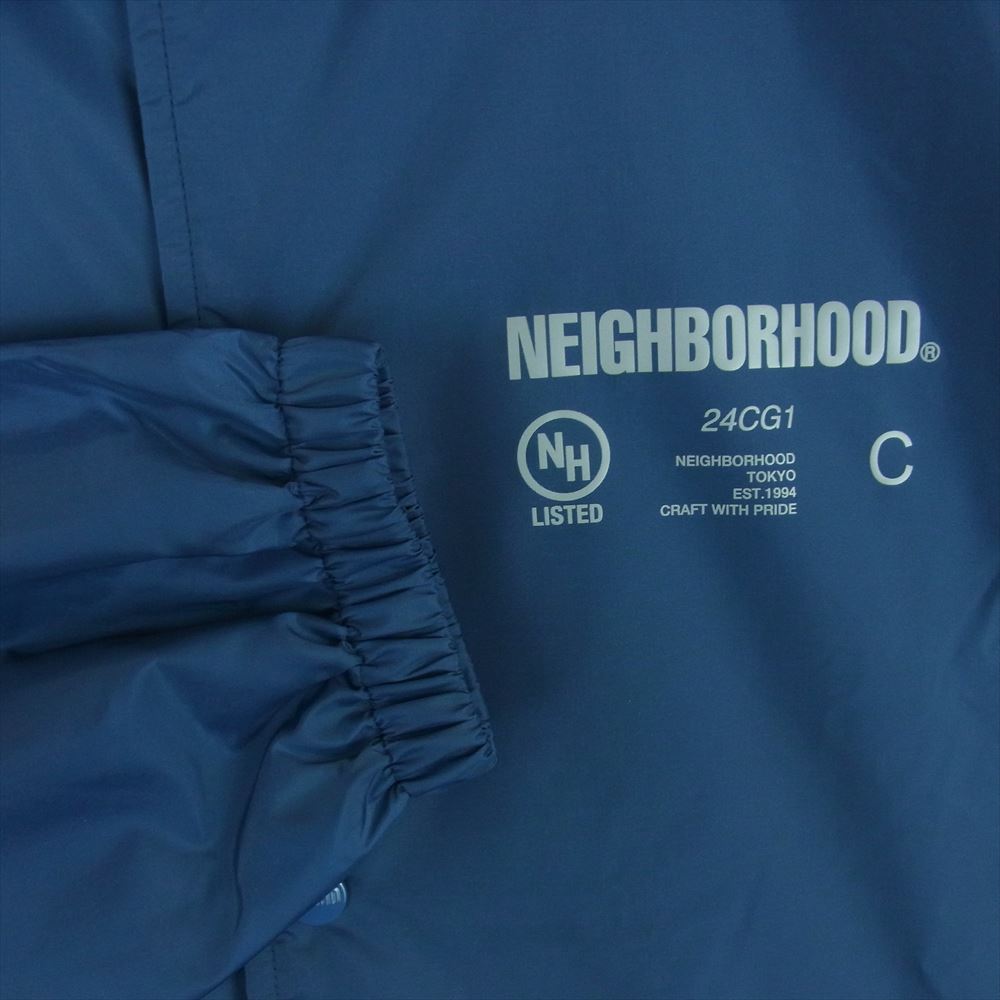 NEIGHBORHOOD ネイバーフッド 23AW 232TSMFN-JKM01S NH X MAJOR FORCE WINDBREAKER JACKET ウィンドブレーカー コーチ ジャケット ネイビー系 L【美品】【中古】
