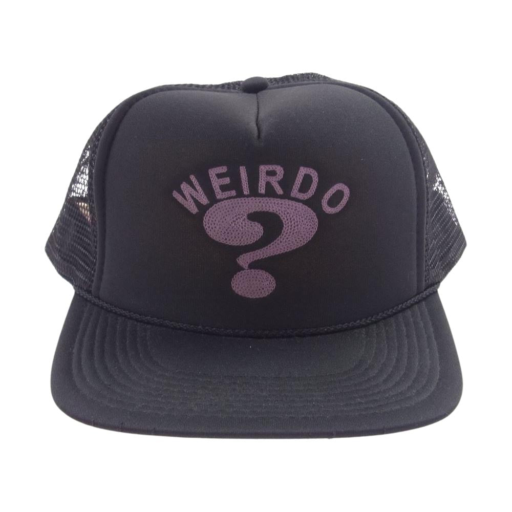WEIRDO ウィアード ロゴ 刺繍 メッシュ キャップ ブラック系 One　Size【中古】
