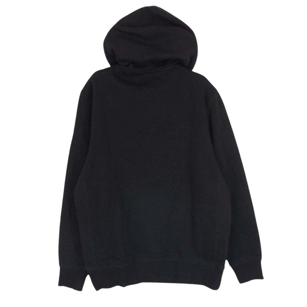 TOMMY HILFIGER トミーヒルフィガー フロント刺繍ロゴ スウェットパーカー ブラック系 M【美品】【中古】