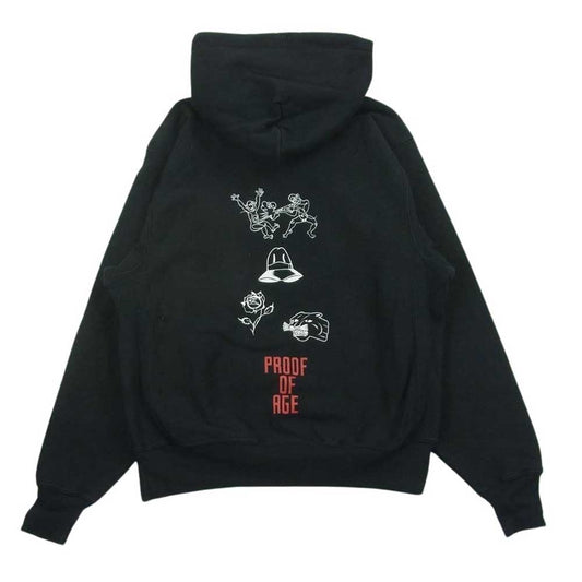 Champion チャンピオン PREMIUM REVERSE WEAVE プレミアムリバースウィーブ スウェット プルオーバー パーカー ブラック系 S【中古】