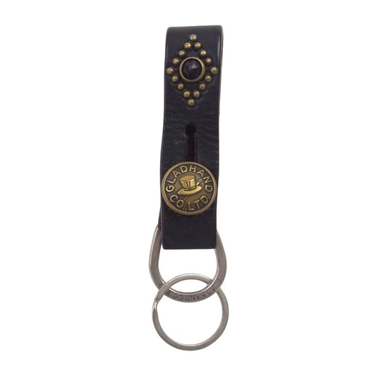 GLADHAND & Co. グラッドハンド スタッズ ベルトループ キーホルダー ブラック系【中古】