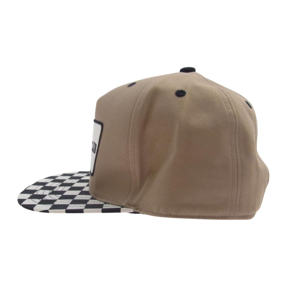 WEIRDO ウィアード TIN CAR CLUB CAP チェッカー バイザー キャップ ベージュ系【中古】