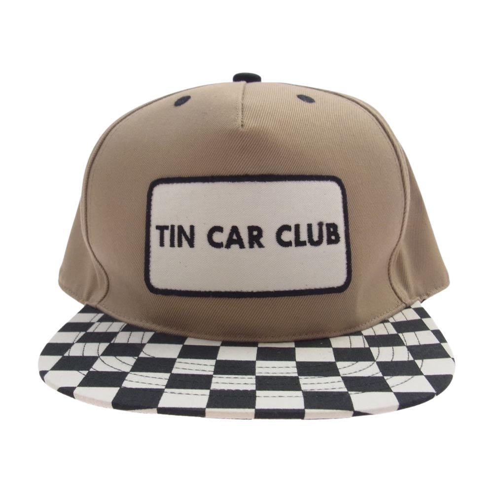 WEIRDO ウィアード TIN CAR CLUB CAP チェッカー バイザー キャップ ベージュ系【中古】
