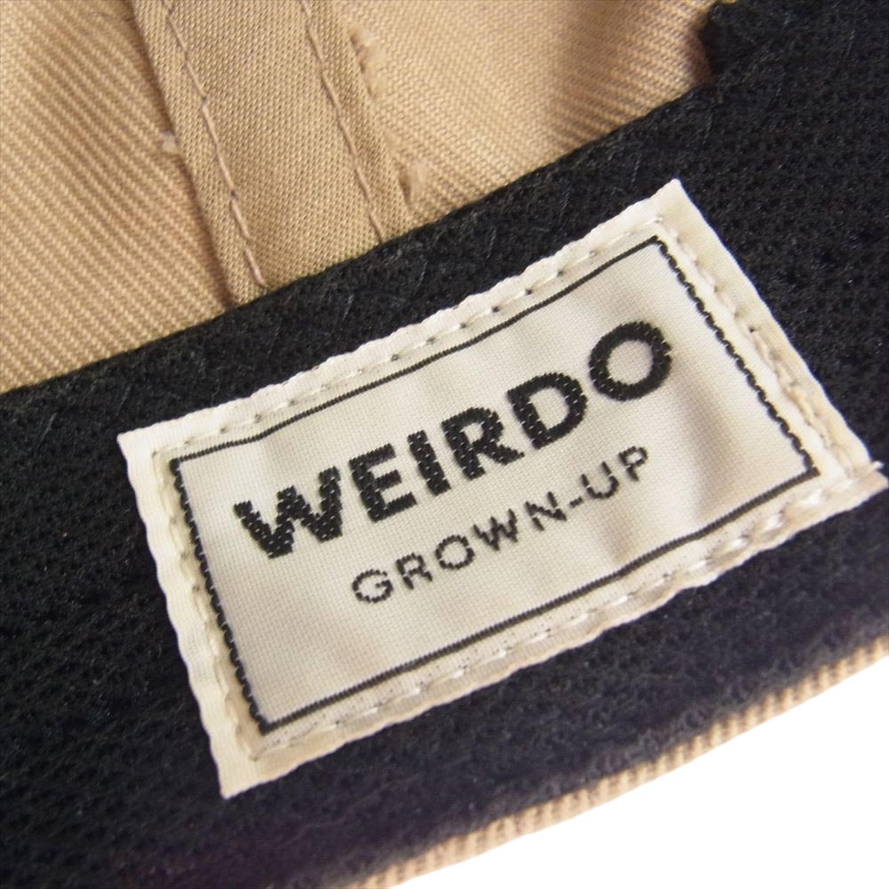WEIRDO ウィアード TIN CAR CLUB CAP チェッカー バイザー キャップ ベージュ系【中古】