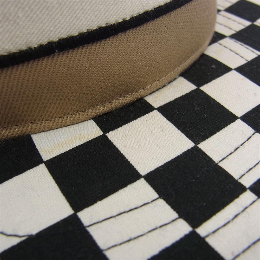WEIRDO ウィアード TIN CAR CLUB CAP チェッカー バイザー キャップ ベージュ系【中古】