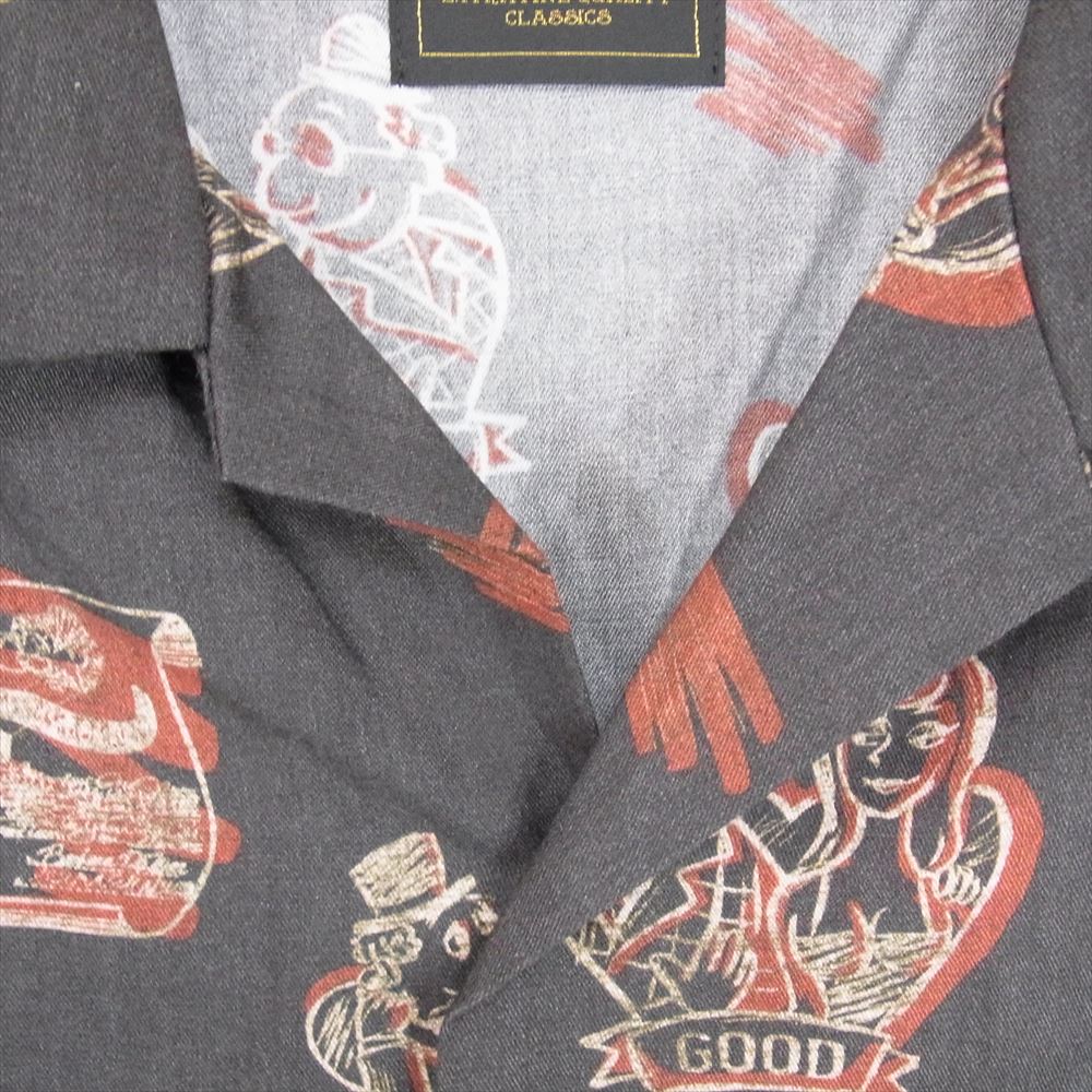 GLADHAND & Co. グラッドハンド BYGH-14-SS-04 総柄 長袖 シャツ ブラウン系 S【中古】