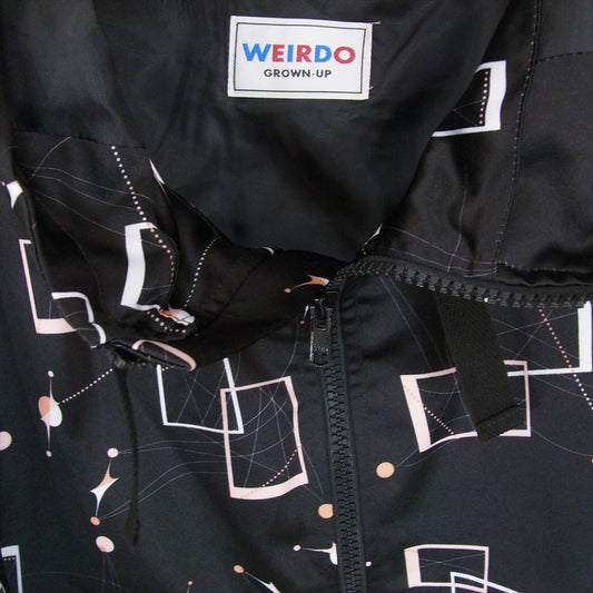 WEIRDO ウィアード WRD-20-SS-05 ATOMIC HOODIE アトミック 総柄 プリント フード ナイロン ジャケット ブラック系 S【中古】