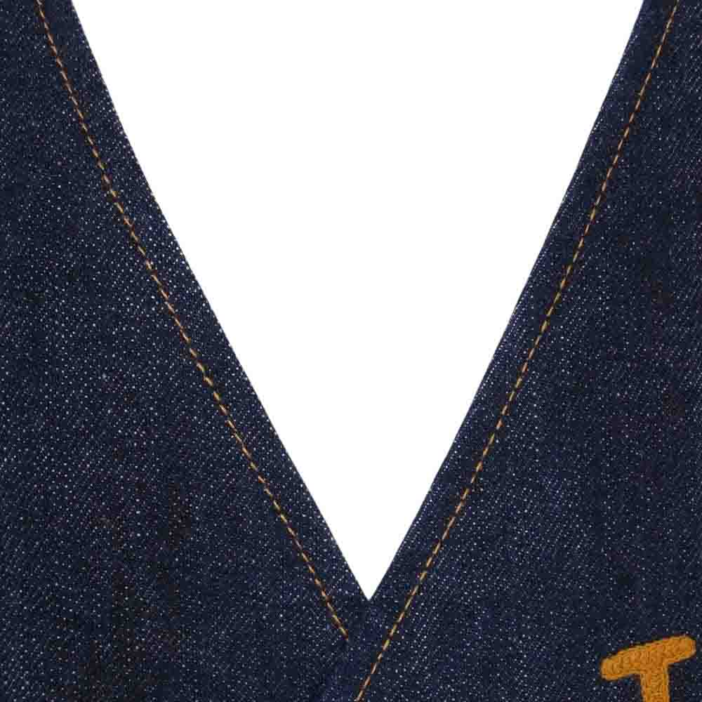 オールドクロウ OCW-18-SS-04 OLD RODDER-VEST 刺繍 デニムベスト  インディゴブルー系 S【中古】