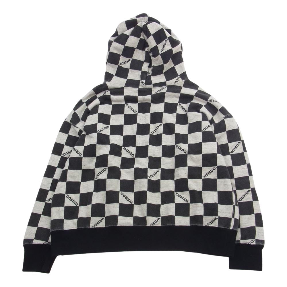 WEIRDO ウィアード WRD-19-AW-12 WRD-19-AW-13 79CHECKER SWEAT HOODIE PANTS SET UP スウェットパーカー パンツ セットアップ グレー系 ブラック系 M【中古】