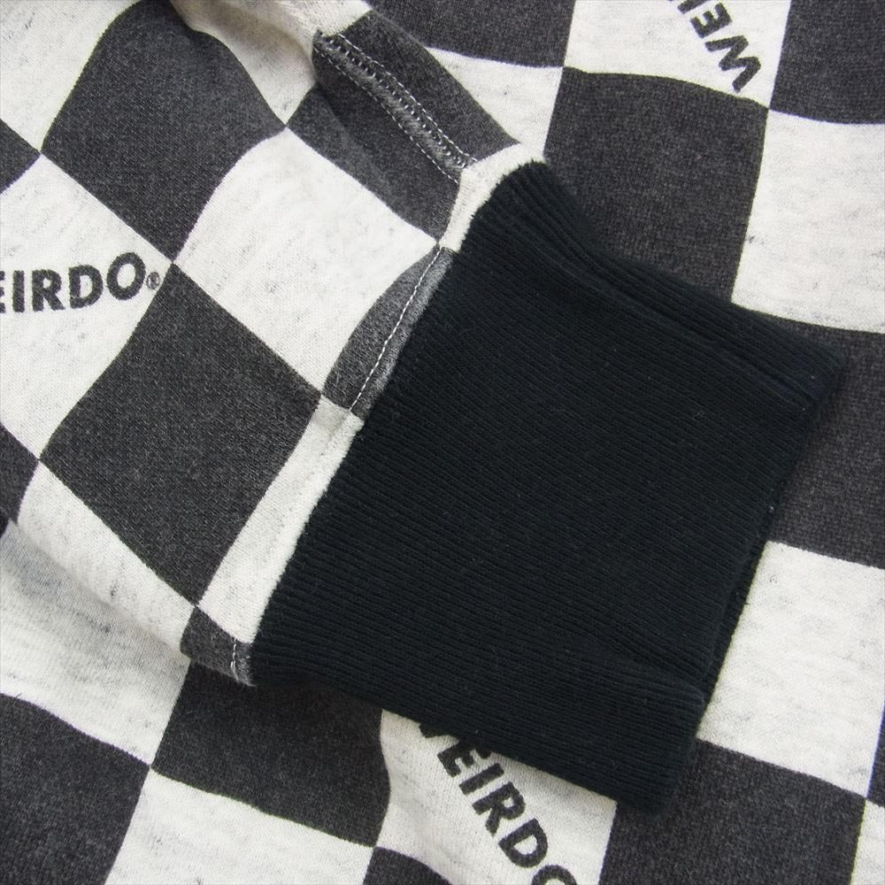 WEIRDO ウィアード WRD-19-AW-12 WRD-19-AW-13 79CHECKER SWEAT HOODIE PANTS SET UP スウェットパーカー パンツ セットアップ グレー系 ブラック系 M【中古】