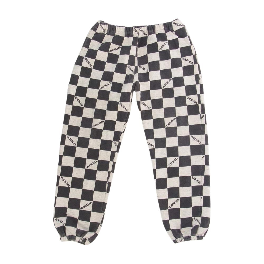 WEIRDO ウィアード WRD-19-AW-12 WRD-19-AW-13 79CHECKER SWEAT HOODIE PANTS SET UP スウェットパーカー パンツ セットアップ グレー系 ブラック系 M【中古】