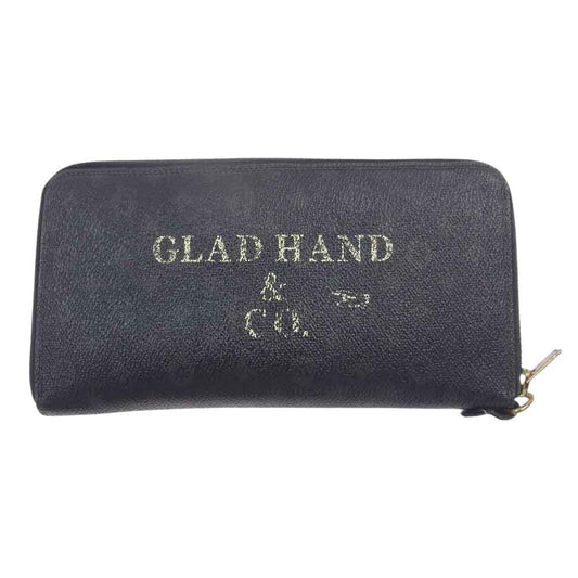 GLADHAND & Co. グラッドハンド × PORTER ポーター BELONGINGS ZIP WALLET ラウンド ファスナー ホースハイド ウオレット  ブラック系【中古】