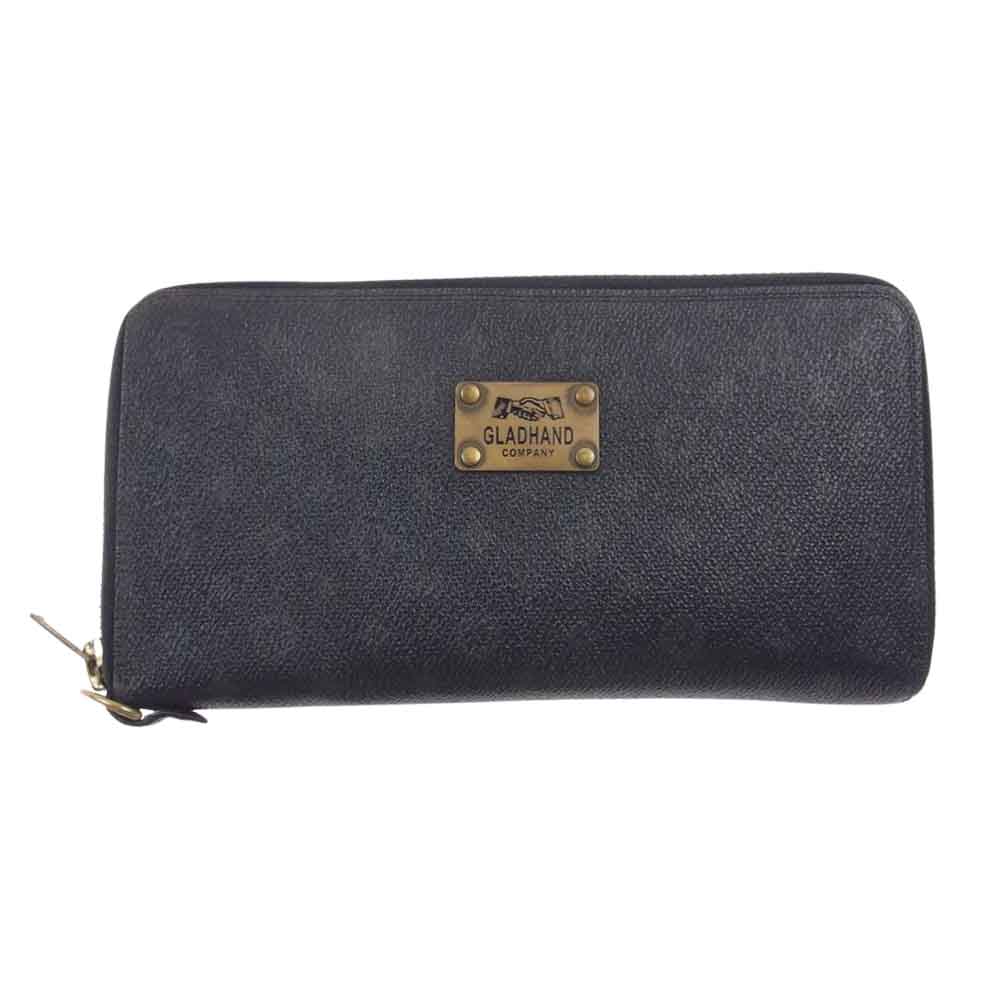 GLADHAND & Co. グラッドハンド × PORTER ポーター BELONGINGS ZIP WALLET ラウンド ファスナー ホースハイド ウオレット  ブラック系【中古】