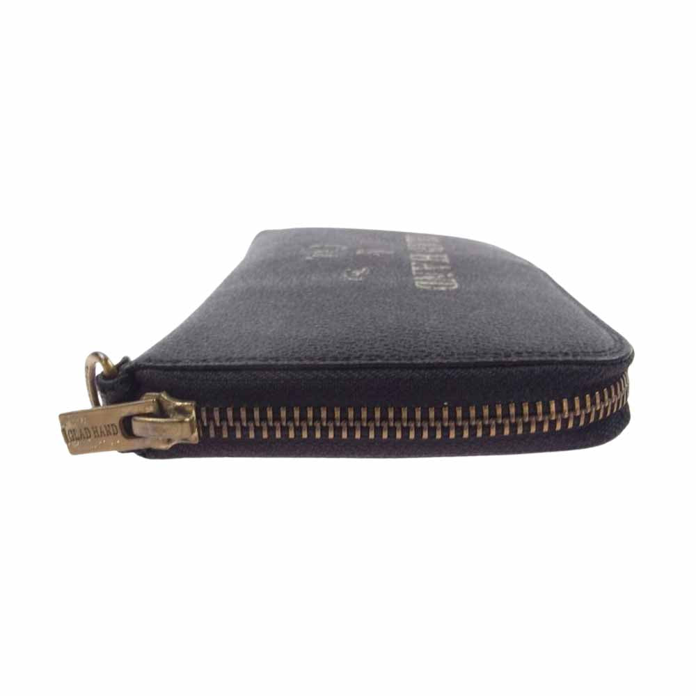 GLADHAND & Co. グラッドハンド × PORTER ポーター BELONGINGS ZIP WALLET ラウンド ファスナー ホースハイド ウオレット  ブラック系【中古】
