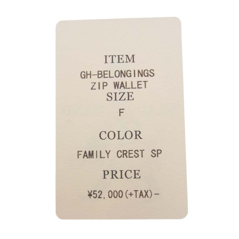 GLADHAND & Co. グラッドハンド × PORTER ポーター BELONGINGS ZIP WALLET ラウンド ファスナー ホースハイド ウオレット  ブラック系【中古】