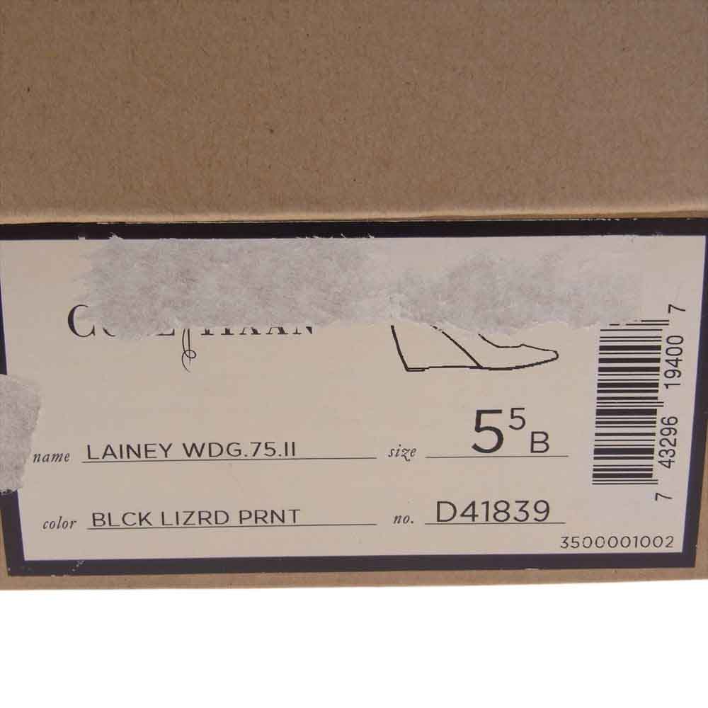 COLE HAAN コールハーン ウェッジソール パンプス ブラック系 5.5B【中古】