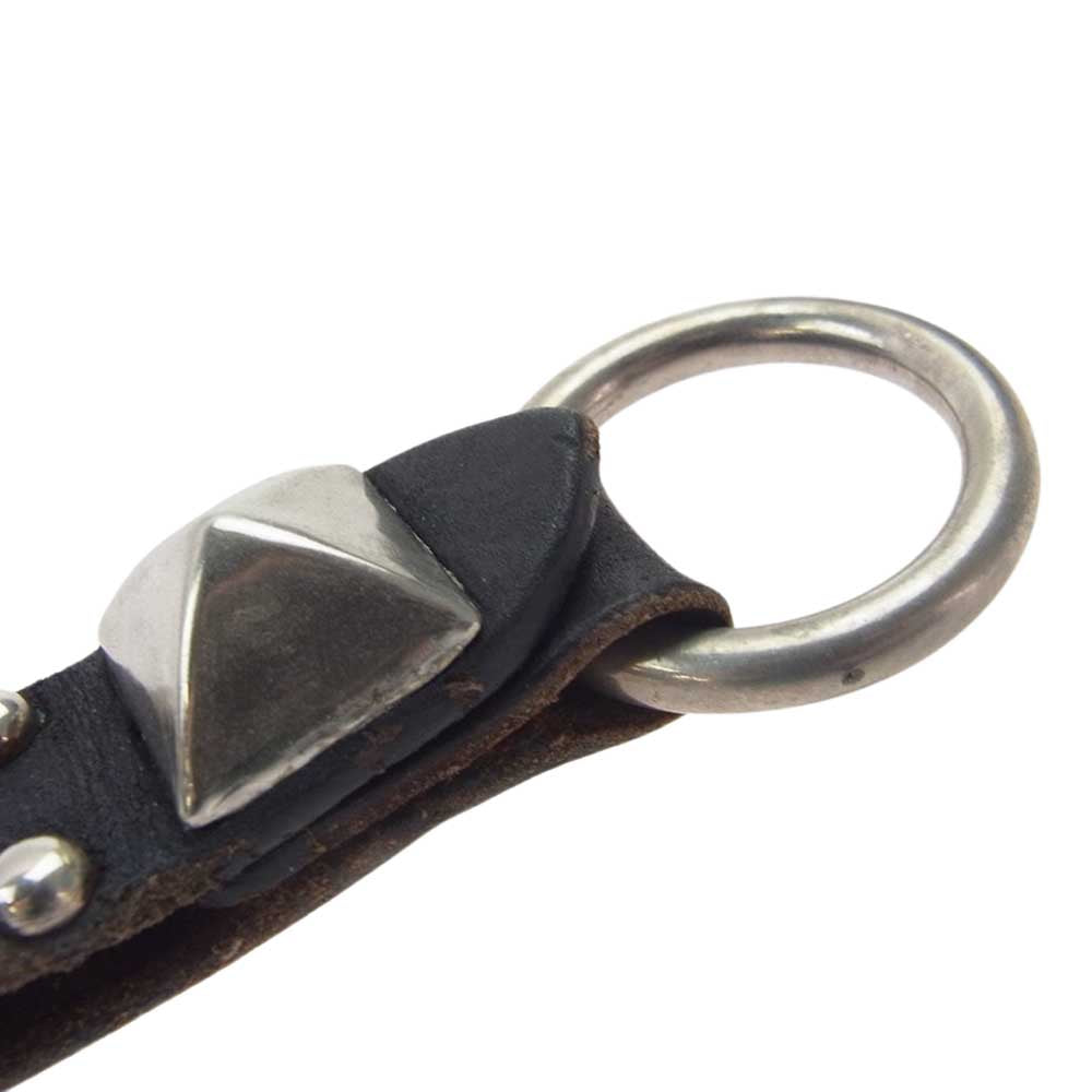 WOLF'S HEAD ウルフズヘッド ピラミッド スタッズ キーリング キーホルダー ブラック系【中古】