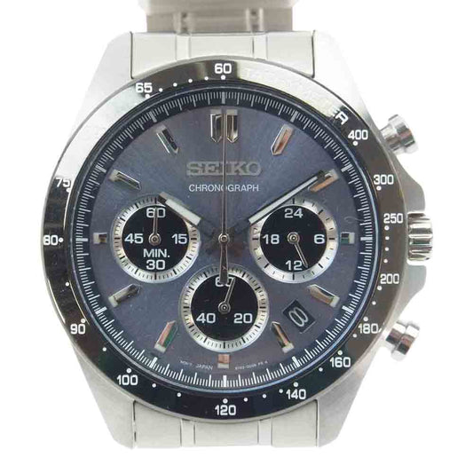 SEIKO セイコー SBTR027 セレクション SPIRIT スピリット 8Tクロノ SBTR027 メンズ クオーツ クロノグラフ 横型 アナログ 電池式 メタルバンド シルバー系【中古】