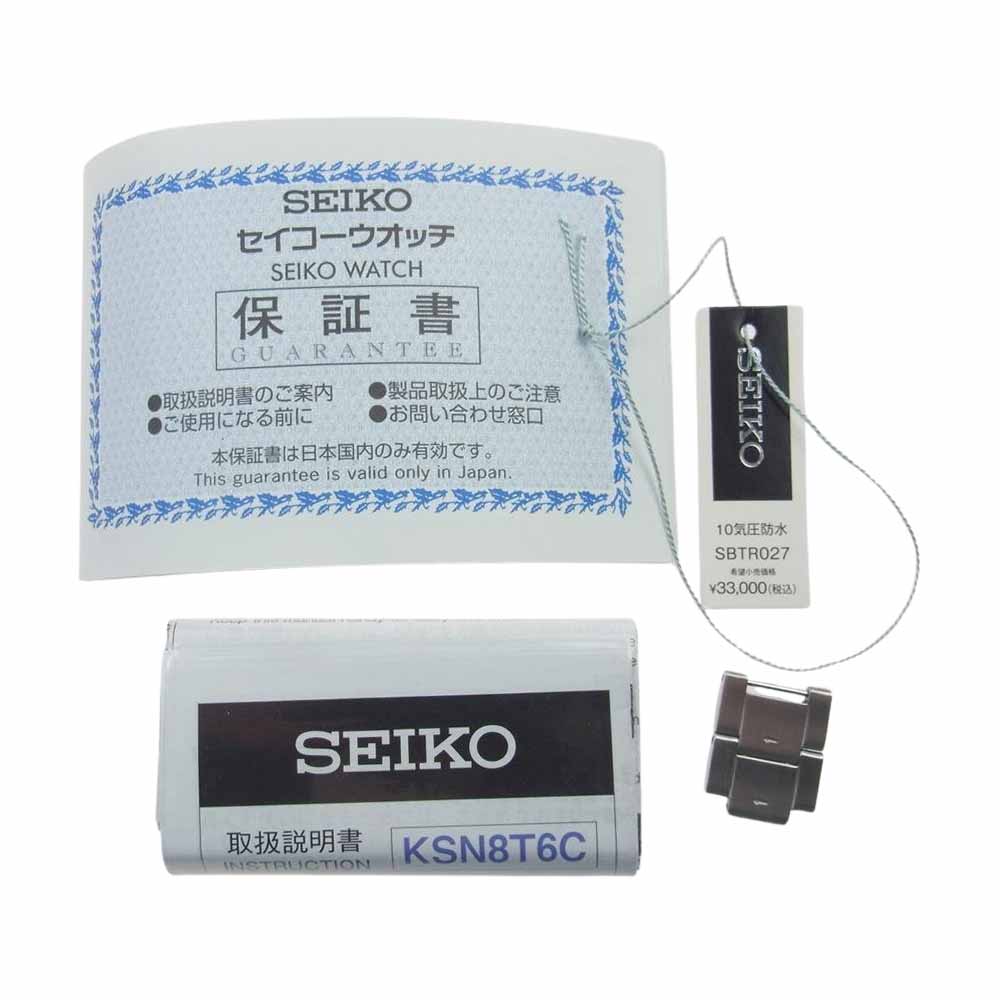 SEIKO セイコー SBTR027 セレクション SPIRIT スピリット 8Tクロノ SBTR027 メンズ クオーツ クロノグラフ 横型 アナログ 電池式 メタルバンド シルバー系【中古】