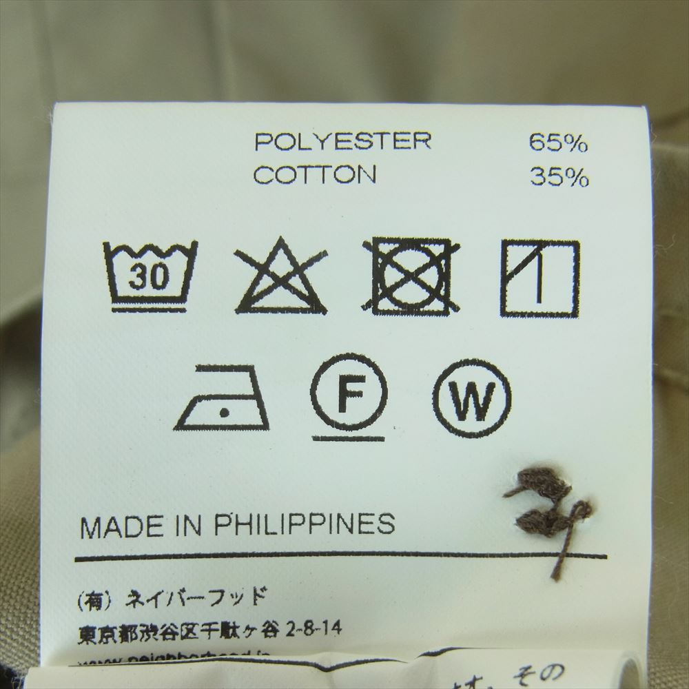 NEIGHBORHOOD ネイバーフッド 20SS 201TSNH-SHM11 CLASSIC WORK/EC-SHIRT.LS クラシック ワーク シャツ 長袖 ベージュ系 M【中古】