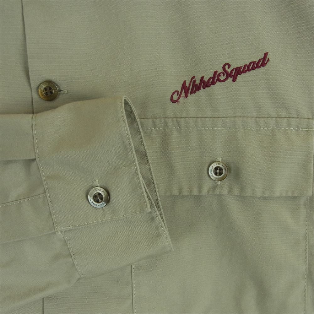 NEIGHBORHOOD ネイバーフッド 20SS 201TSNH-SHM11 CLASSIC WORK/EC-SHIRT.LS クラシック ワーク シャツ 長袖 ベージュ系 M【中古】