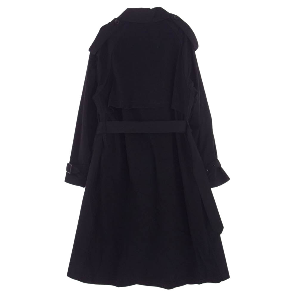 HYSTERIC GLAMOUR ヒステリックグラマー 01191AC01 ナイロン デニム 切替 オーバーサイズ トレンチ コート ブラック系 FREE【中古】