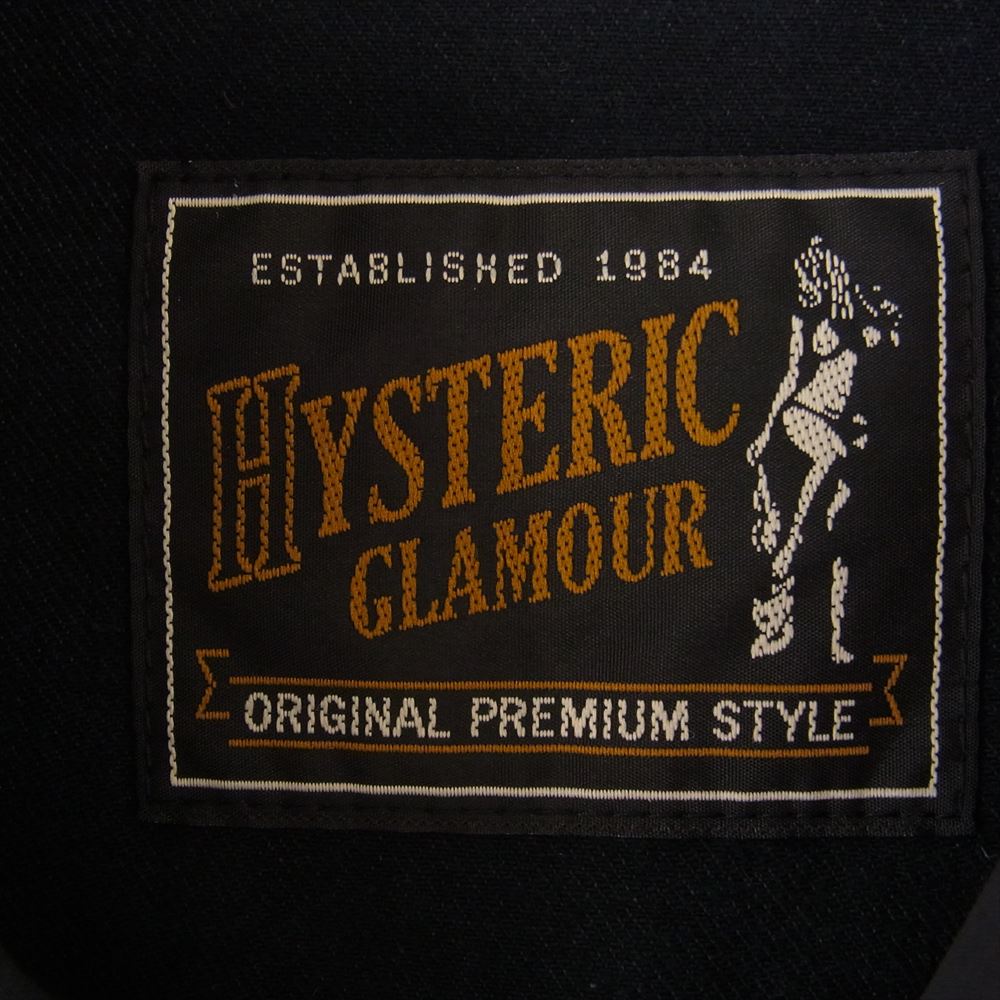 HYSTERIC GLAMOUR ヒステリックグラマー 01191AC01 ナイロン デニム 切替 オーバーサイズ トレンチ コート ブラック系 FREE【中古】