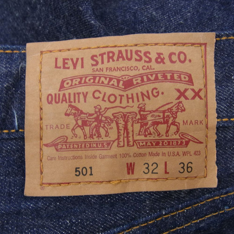 Levi's リーバイス 95年 バレンシア製 初期復刻 90s 501XX ボタン裏刻印555 デニムパンツ W32 インディゴブルー系 32【中古】