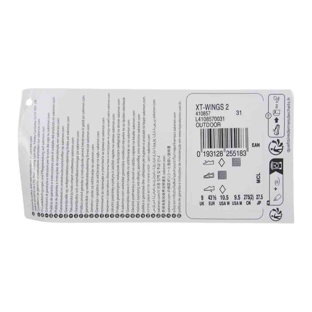 salomon サロモン 410857 XT-WINGS 2 ADV エックスティー ウィングス 2 アドバンスド ローカットスニーカー ブラック系 27.5cm【中古】