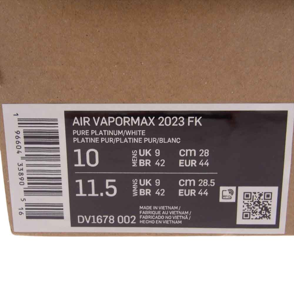 NIKE ナイキ DV1678-002 AIR VAPORMAX 2023 FK PURE PLATINUM エア ヴェイパーマックス フライニット スニーカー グレー系/グリーン系 28cm【中古】