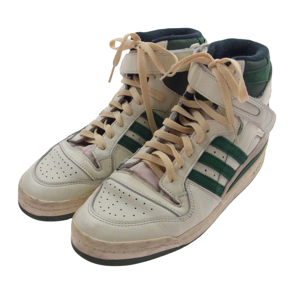 adidas アディダス GW2203 FORUM 84 フォーラム ハイカットスニーカー ホワイト系 グリーン系 27.5ｃｍ【中古】