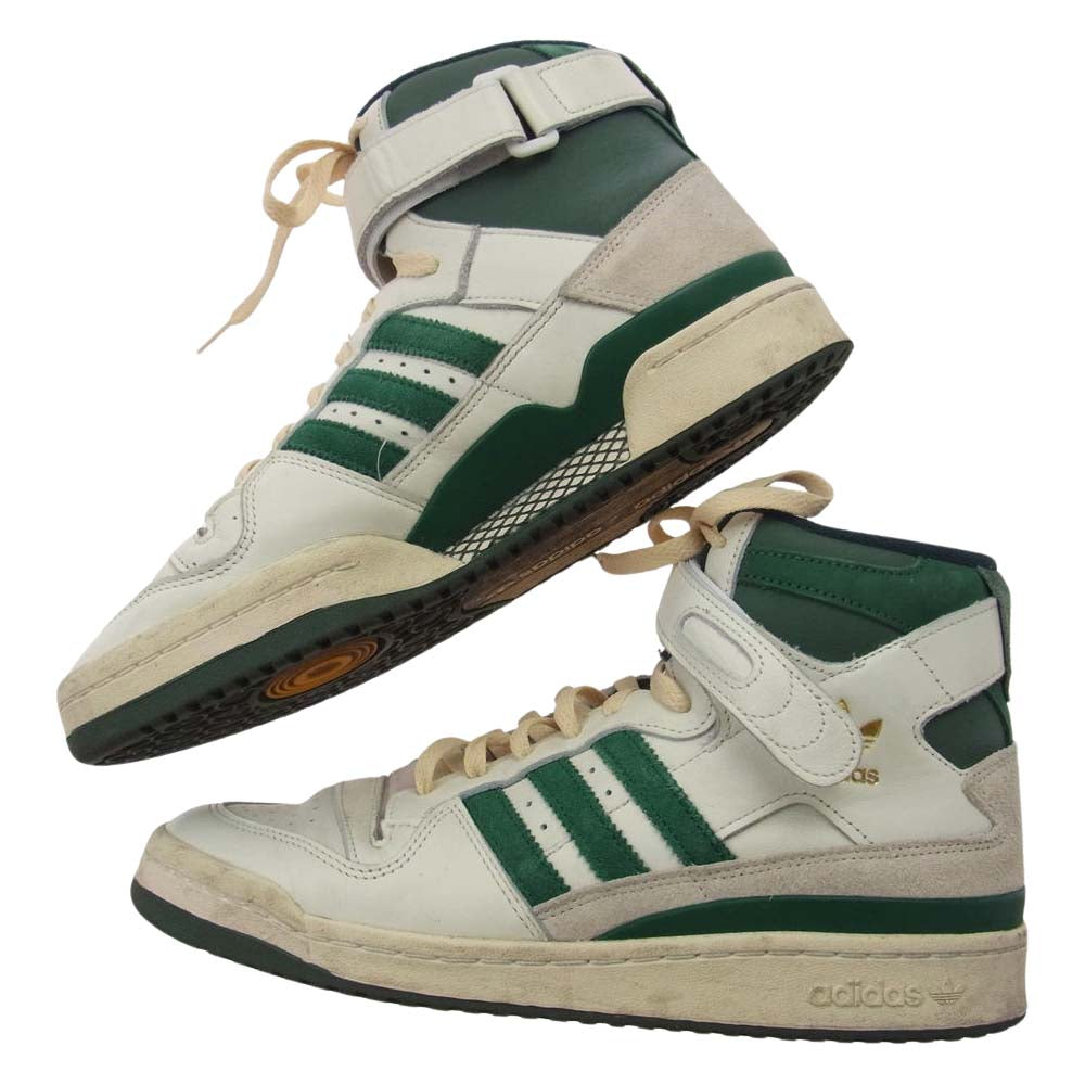 adidas アディダス GW2203 FORUM 84 フォーラム ハイカットスニーカー ホワイト系 グリーン系 27.5ｃｍ【中古】